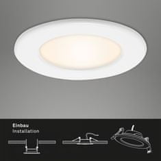 BRILONER BRILONER LED vstavané svietidlo, priemer. 11,5 cm, 6 W, biele IP44 BRI 7053-016