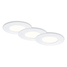 BRILONER BRILONER 3ks sada LED vstavané svietidlo, priemer. 8,5 cm, 4,9 W, biele IP44 BRI 7113-436