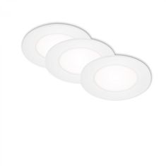 BRILONER BRILONER LED vstavané svietidlá 3ks sada, priemer. 8,6 cm, 3 W, biele BRI 7125-436