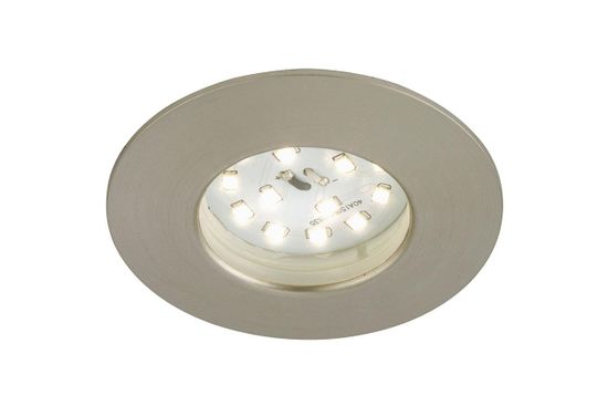 BRILONER BRILONER LED vstavané svietidlo, priemer. 7,5 cm, matný nikel IP44 BRI 7204-012