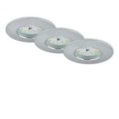 BRILONER BRILONER 3ks sada LED vstavané svietidlo, priemer. 7,5 cm, hliník IP44 BRI 7204-039