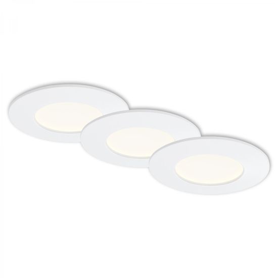 BRILONER BRILONER 3ks sada LED vstavané svietidlo, priemer. 8,5 cm, 4,8 W, biele IP44 BRI 7282-036