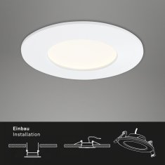 BRILONER BRILONER LED vstavané svietidlo, priemer. 8,5 cm, 6 W, biele IP44 BRI 7282-016