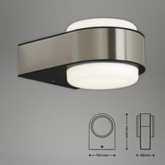 BRILONER BRILONER LED vonkajšie svietidlo 14,4 cm 6,5 W 650lm nerez oceľ BRILO 3035-012