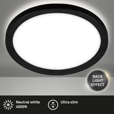 BRILONER BRILONER Slim svietidlo LED panel, priemer. 19 cm, 12 W, čierna BRILO 7150-415