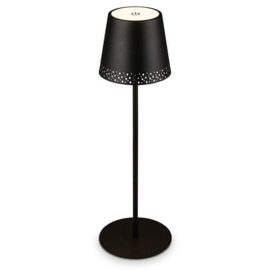 BRILONER BRILONER LED nabíjacia stolná lampa 38 cm 2,6 W 280lm čierna IP44 BRILO 7438-015