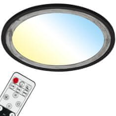 BRILONER BRILONER Ultraploché CCT-svietidlo LED panel s priamym a nepriamym osvetlením, pr.42 cm, LED, 22 W, 3000 lm, čierna-strieborná BRILO 7455-414