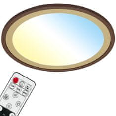 BRILONER BRILONER Ultraploché CCT-svietidlo LED panel s priamym a nepriamym osvetlením, pr.42 cm, LED, 22 W, 3000 lm, hnedo-zlatá BRILO 7455-417