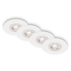 BRILONER BRILONER LED vstavané svietidlá, pr.9 cm, 4x LED, 4,9 W, 480 lm, matná biela IP44 BRILO 7998-046