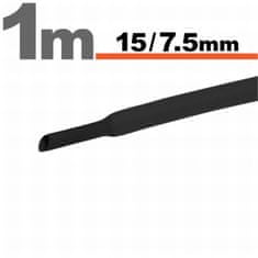 Solex Trubička zmršťovacia 15mm/7,5mm DRS15-7,5/BK
