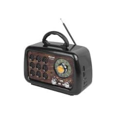 Solex Rádio prenosné KEMAI MD-1901BT BLACK retro