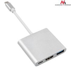 Solex USB HUB kábel OTG zásuvka HDMI+USB3.0+USBC-USBC MCTV-840