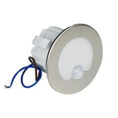 Solex Svietidlo pozičné LED DPM YCB178S-PIR 1,2W/4000K strieborné 230V okrúhle