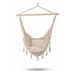 Solex Kreslo závesné HAMMOCK krémové 90x120cm SW24