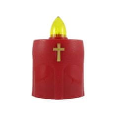 Solex Sviečka LED červená - žltý plameň BC183 veľká