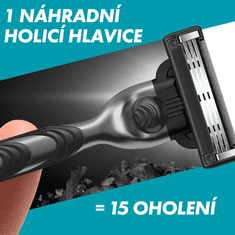 Gillette Mach3 Charcoal Náhradní hlavice do holicího strojku pro muže 5 ks