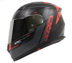 XRC Helma na motorku matt black/red veľ. XL