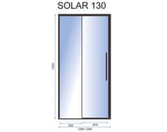 REA Sprchové dvere SOLAR - matné čierne 130