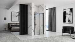 REA Rapid Slide, posuvné sprchové dvere do otvoru 110 x 195cm, 6mm číre sklo, čierny profil, REA-K6401
