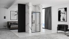 REA Rapid Fold, skladacie sprchové dvere 100 x 195 cm, 4mm číre sklo, čierny profil, REA-K6420
