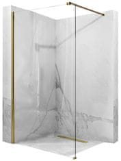 REA AERO, sprchová zástena WALK IN 110 x 195 cm, číre sklo - zlatý profil, REA-K8441