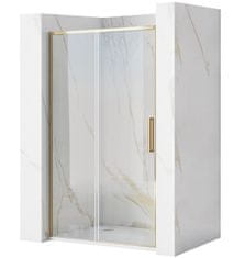 REA Rapid Slide, posuvné sprchové dvere 1200 x 1950 mm, 6mm číre sklo, zlatý profil, REA-K5614