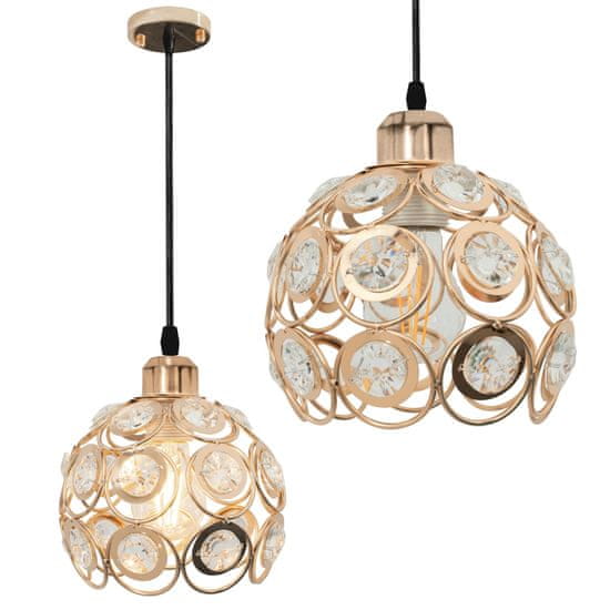 Toolight ELEGANTNÉ STROPNE SVETLO APP208 CRYSTAL LOFT GOLD