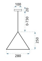 Toolight Stropné svietidlo visiace v podkrovnom štýle LH2058