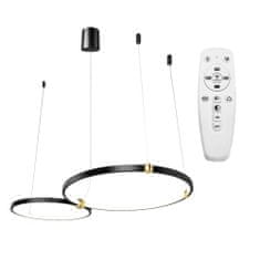 Toolight Kruhová LED lampa + diaľkové ovládanie APP763-30-50 Black