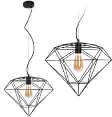 Toolight Závesná lampa DIAMOND METAL LOFT APP563-1CP čierna