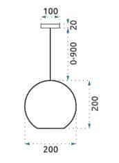 Toolight Stropné svietidlo Kula LE03-1