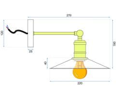 Toolight PORTO KINKIET Biela lampa