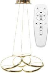 Toolight Moderné stropné svietidlo LED + PILOT APP794-CP Flat Gold