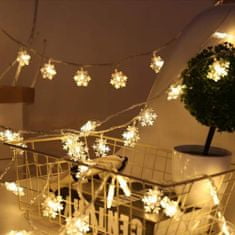 Tutumi Svetlá na vianočný stromček LED girlanda Snehové vločky