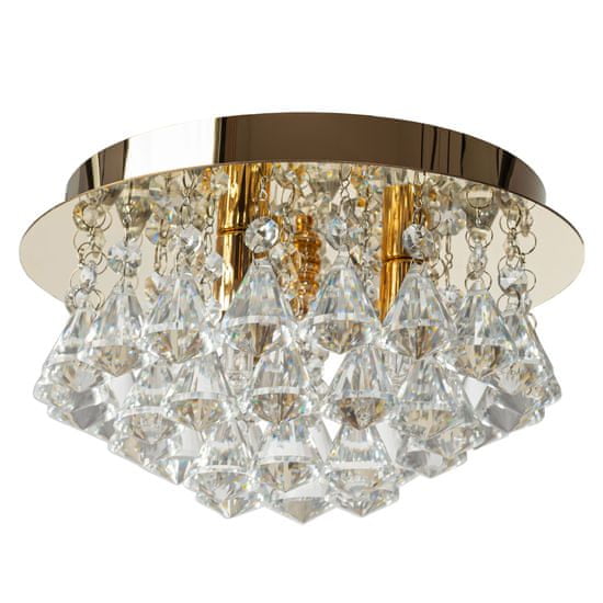 Toolight CRISTAL PLAFÓNOVÁ LAMPA APP1038-3CP Zlatá