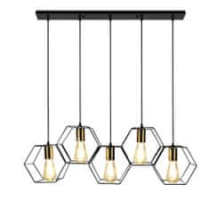 Toolight Lamp Vintage APP1133-5CP Black Gold