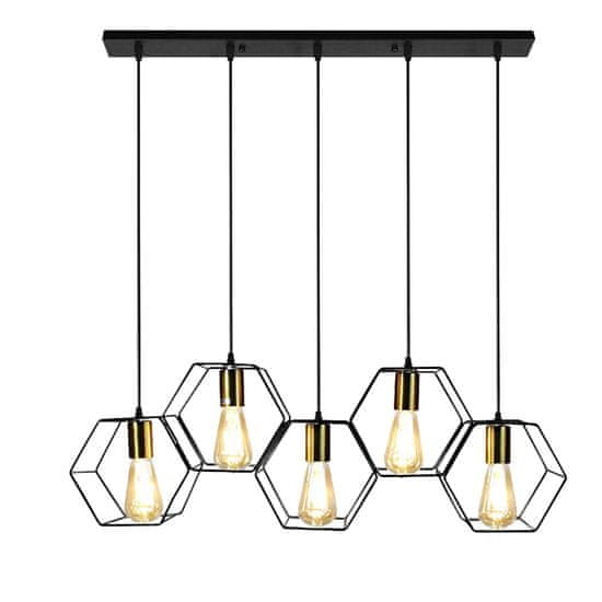 Toolight Lamp Vintage APP1133-5CP Black Gold