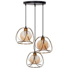 Toolight Sklenené gule Stropná lampa APP1137-3C Black Gold