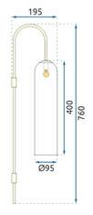 Toolight LAMPA KINKIET ZŁOTY NOWOCZESNY 75cm APP580-1W