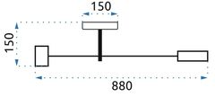 Toolight STROPNÉ SVIETIDLO APP529-6C Šedá