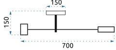 Toolight STROPNÉ SVIETIDLO ŠEDÁ APP530-3C