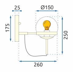 Toolight Nástenné svietidlo APP910-1W E27