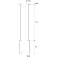 Toolight MODERNÉ ZÁVESNÉ STROPNÉ LAMPA 20 CM APP573-1CP Čierna