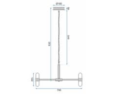 Toolight MODERN LED závesné stropné svietidlo APP770-6C