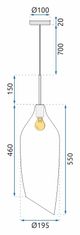 Toolight Sklenená stropná lampa oranžová APP892-1CP