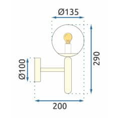 Toolight Nástenné svietidlo APP894-1W GOLD