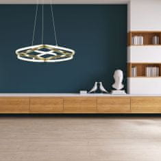 Toolight Moderné stropné svietidlo LED + PILOT APP794-CP Flat Gold