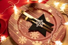 Tutumi Vianočný obal na príbor 6 ks Star Black