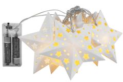 Tutumi Svetlá na vianočný stromček LED girlanda papierové hviezdy CD008