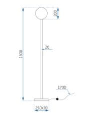 Toolight Lampa Stojąca Podłogowa Reno 300216 Diament